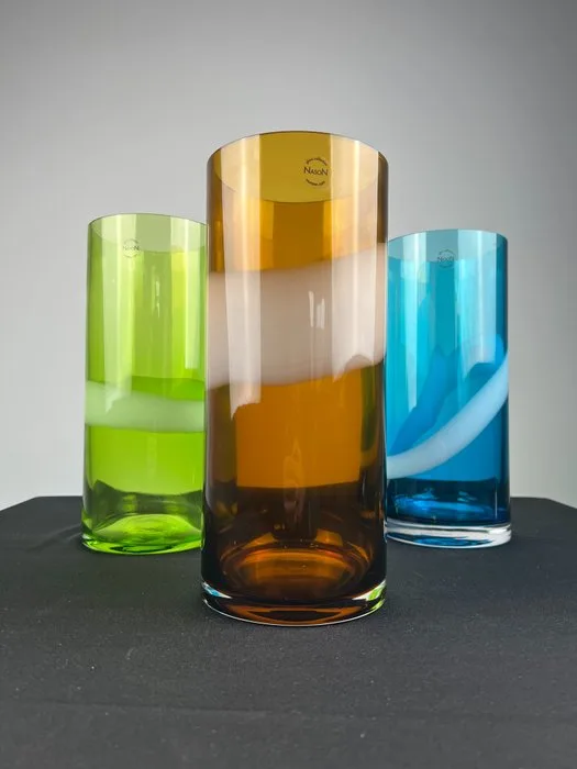Murano.com - Carlo Nason - Vase - Murano glass - Set of three 'Mou' vases in Murano glass