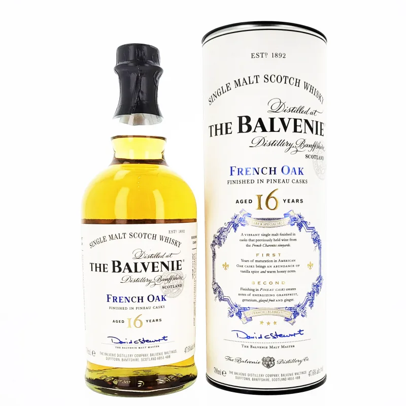 Balvenie – 16 Year Old French Oak Pineau Cask Finish Single Malt Scotch Whisky