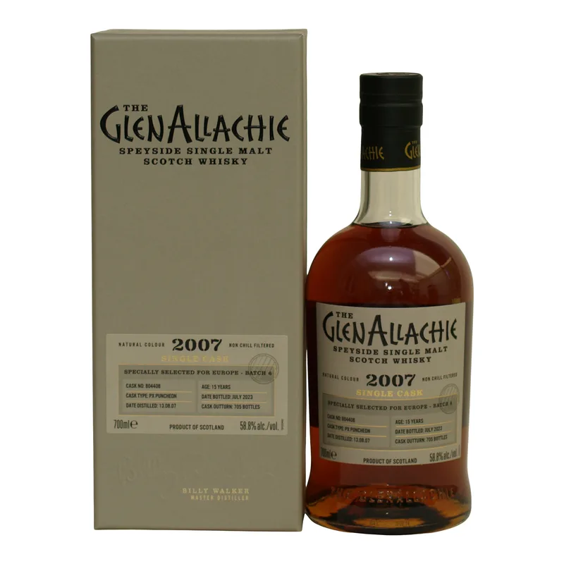 Glenallachie – 2007/2023 15 Year Old Cask 804408 Europe Batch 6 (70cl, 58.8%)