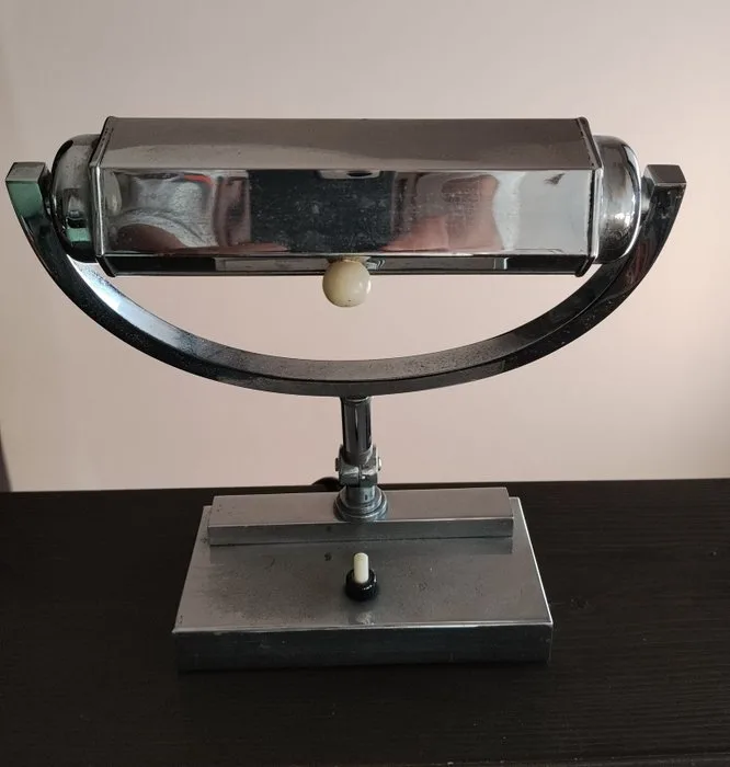 Table lamp - Chrome, Metal, Chrome plated - Desk lamp