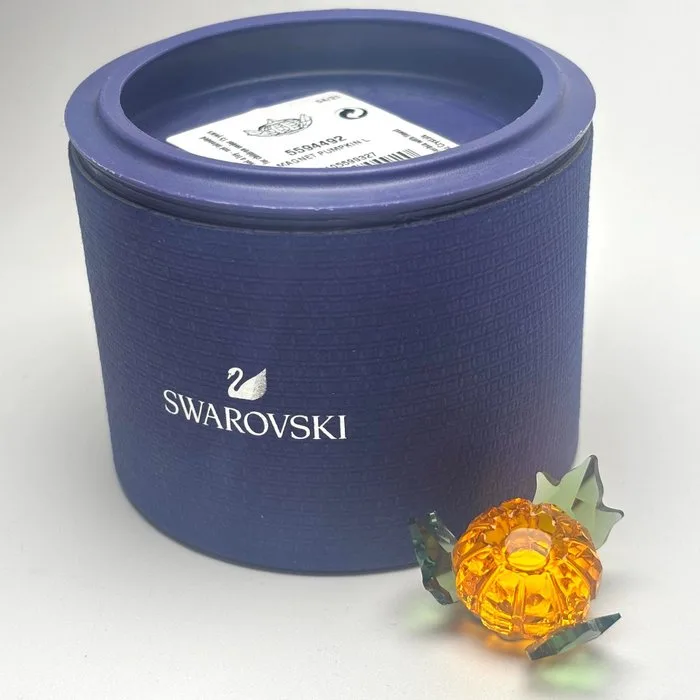 Swarovski - Figurine - Garden tales – pumpkin magnet large 5594492 - Box - Crystal, Glass, Metal