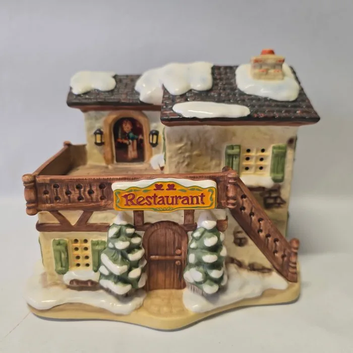 Hummel - Christmas decoration Goebel - Hummel Cottage Restaurant, 'Wintery Coziness', Product number 78-213, Copy B4568 - Porcelain