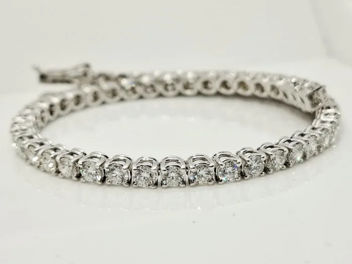 Tennis bracelet - 18 kt. White gold - 4.75ct. tw. Diamond (Natural)
