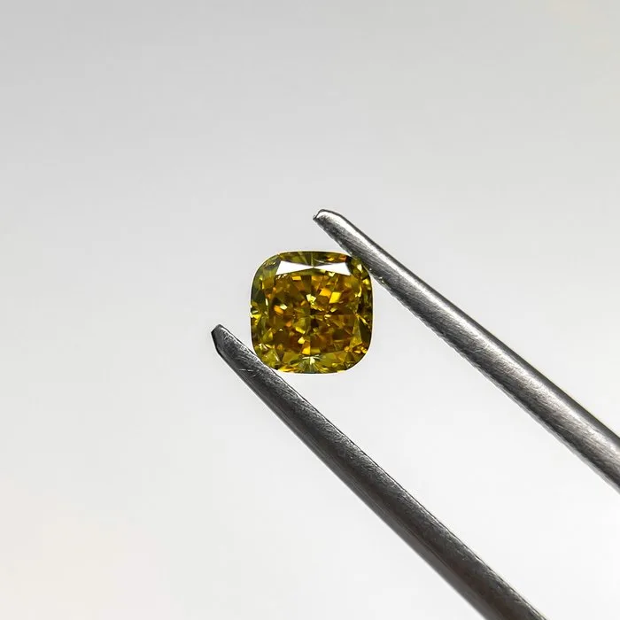 1 pcs Diamond (Natural coloured) - 0.51 ct - Cushion - Fancy deep Brownish, Orangy Yellow - SI2 - Gemological Institute of America (GIA)