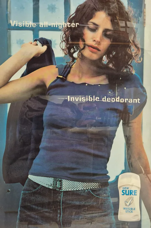 Sure Invisible Stick advertising poster