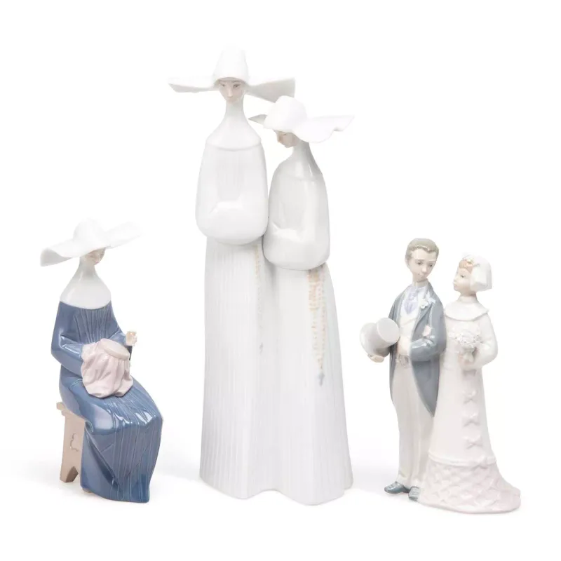 Three Lladró Figure Groups comprising 'Time To Sew', boxed