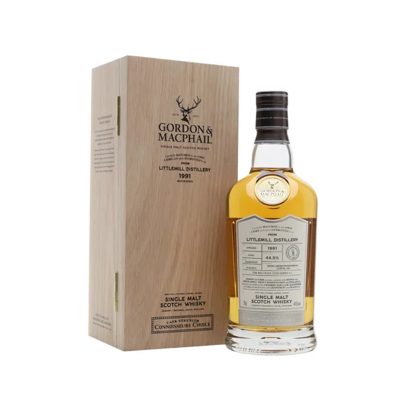 Littlemill – 31 Year Old 1991 Gordon & MacPhail Connoisseurs Choice Recollection Series 2 Single Refill American Hogshead #549 Lowland Single Malt Scotch Whisky