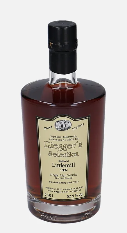 Littlemill – 1992 Riegger Riegger’s Selection (50cl, 52.9%)