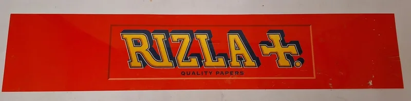 Plastic POS Vinyl Sign for Rizla approx. 116cm L x 24cm A/f