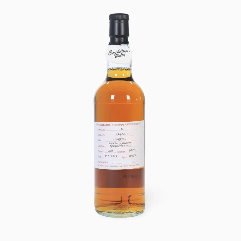Longrow – 10 Year Old (2015) Duty Paid Sample