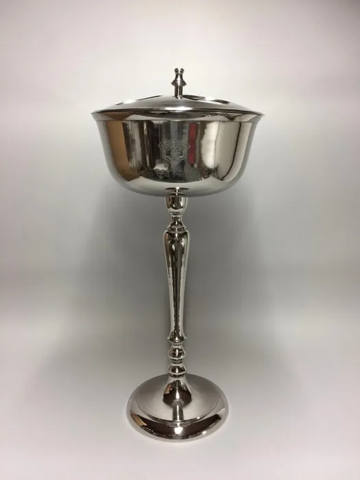 Champagne cooler - Wine cooler on a high stand - a tribute to Bollinger - Nickel plated