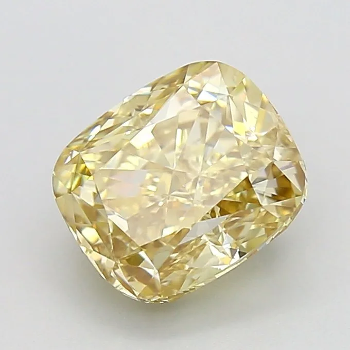 1 pcs Diamond (Natural coloured) - 2.00 ct - Cushion - Fancy Brown Yellow - SI2 - Gemological Institute of America (GIA)