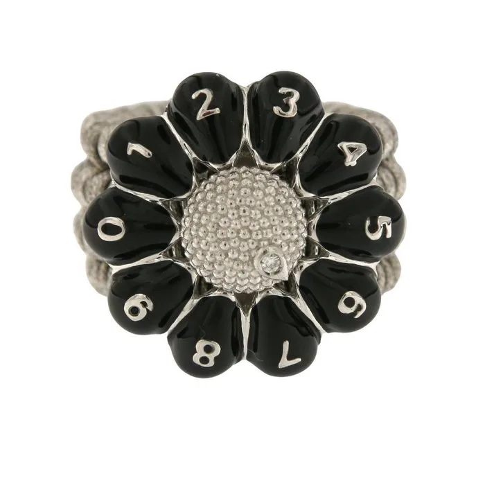 Other brand - Ring - Roberto Demeglio - 18 kt. Silver, Steel, White gold - Diamond
