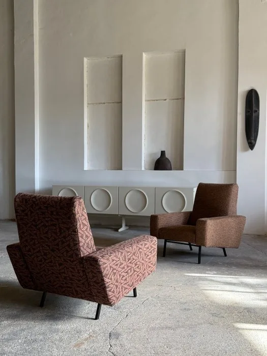 Airborne International - Pierre Guariche - Armchair (2) - G10 - Textile, Steel