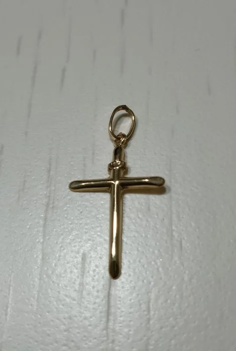 Cross pendant - 18 kt. Yellow gold - 18-karat gold crucifix