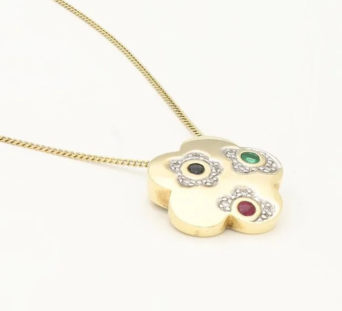 Necklace - 14 kt. Yellow gold Diamond (Natural)