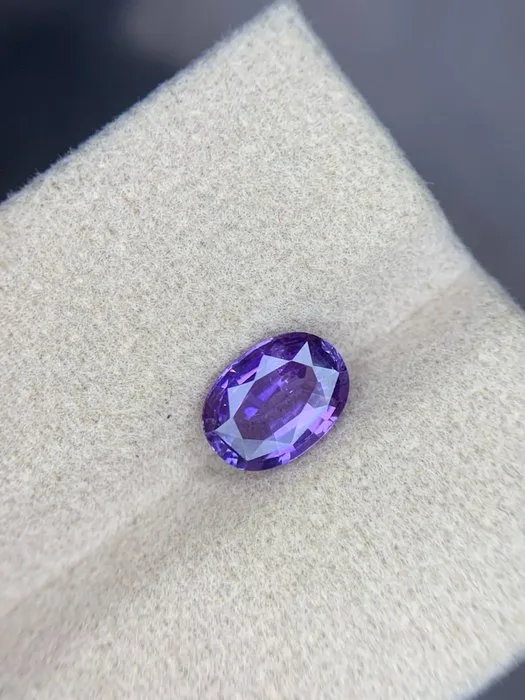 1 pcs Purple, Violet Sapphire - 1.32 ct - International Colored Gemstone Association (ICA GemLab)