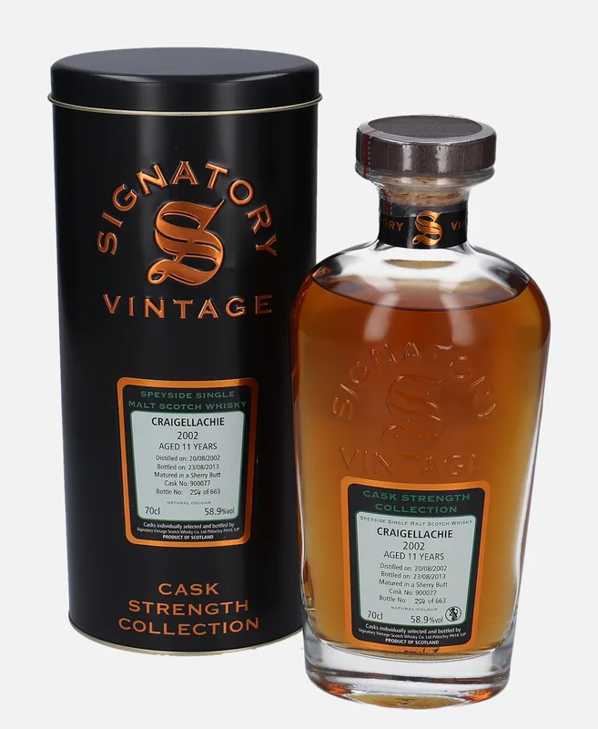 Craigellachie – 2002 11 Year Old Signatory Vintage Scotch Whisky Co. Cask Strength Collection