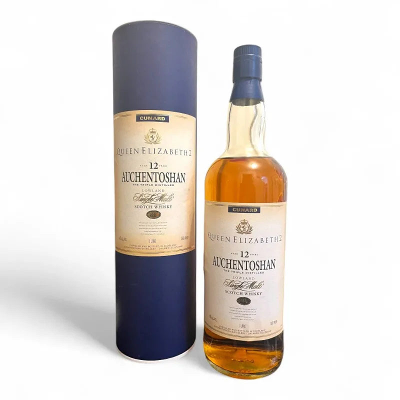 Auchentoshan – 12 Year Old Triple Distilled Queen Elizabeth 2 Cruise Ship 40th Anniversary (1980) (1L, 43%)