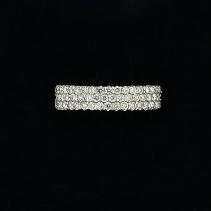 Ring - 18 kt. White gold - 0.91ct. tw. - Diamond