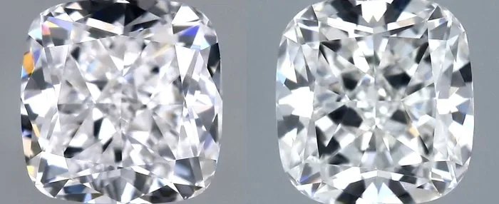 2 pcs Diamond (Natural) - 1.14 ct - Cushion - D (colourless) - VVS2 - Gemological Institute of America (GIA) - *Matching Pair* *EX VG*