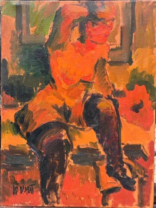 Jean-Pierre Valat (1951) - Nu Feminin - Femme assise (vendu
