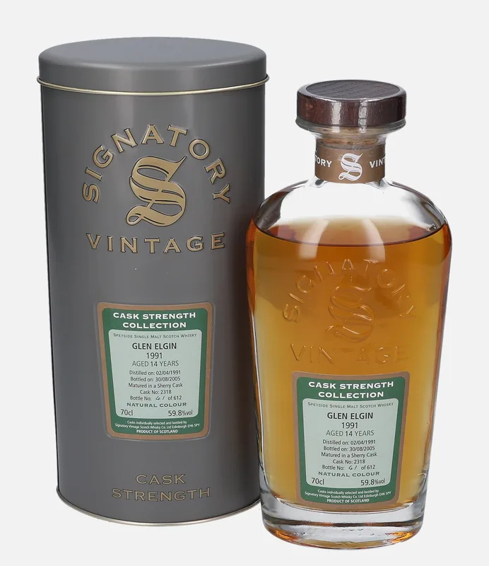 Glen Elgin – 1991 14 Year Old Signatory Vintage Scotch Whisky Co. Cask Strength Collection