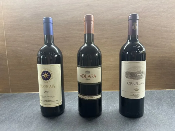 2014 Tenuta San Guido Sassicaia, 1998 Antinori Solaia, 2021 Ornellaia - Tuscany DOC, IGT, Superiore - 3 Bottles (0.75L)