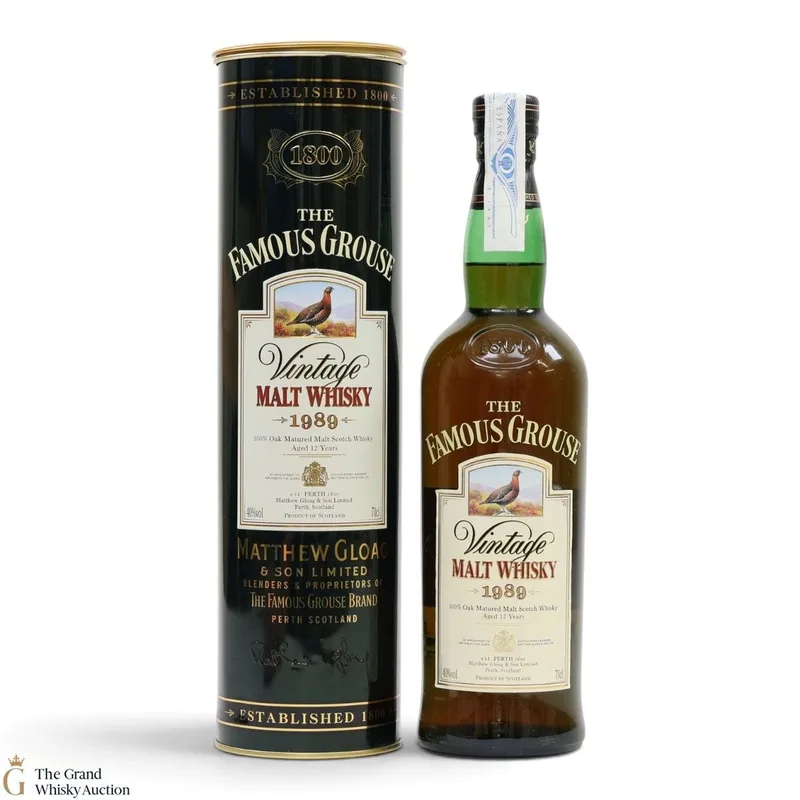 Famous Grouse - 12 Year Old 1989 Vintage Matthew Gloag (70cl, 40%)