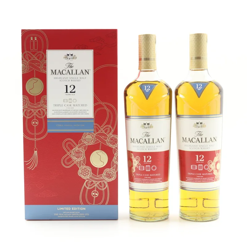 Macallan – 12 Year Old Triple Cask Year Of The Rat Limited Edition 2 X 70cl (70clx2, 40%)