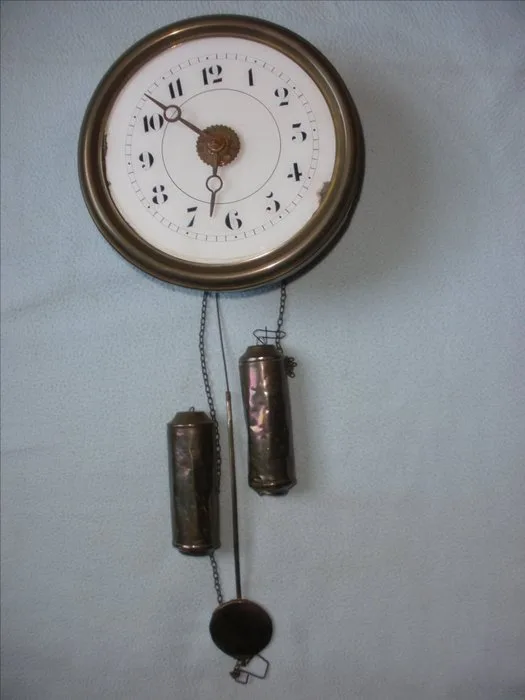 Black forest pendulum clock - Antique Wood Brass Steel Glass - 1850-1900 - Black Forest clock