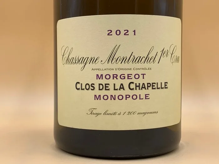 2021 Domaine De La Vougeraie "Morgeot, Clos de la Chapelle", Blanc - Chassagne-Montrachet 1er Cru - 1 Magnum (1.5L)