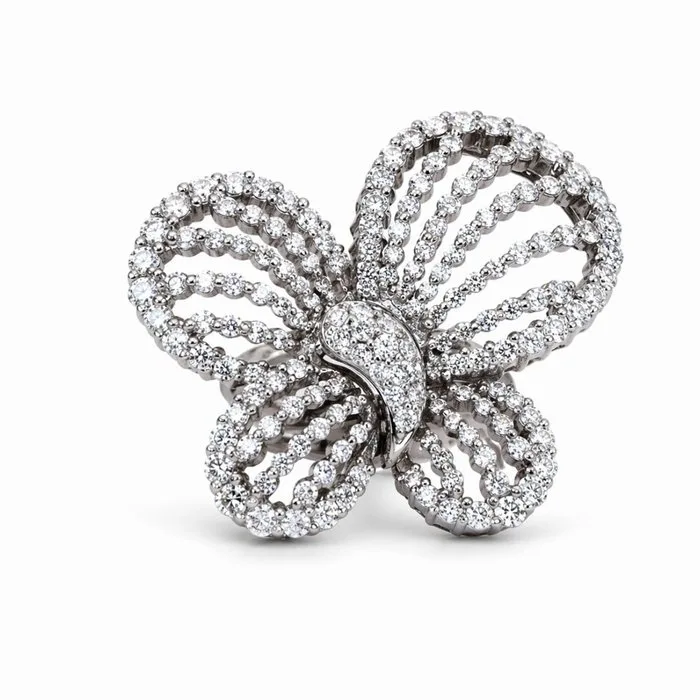 Ring - 18 kt. White gold - 3.60ct. tw. Diamond (Natural) - IGI Certified Ring