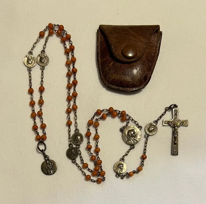 Rosary -.800 silver - 1850-1900 - Mediterranean Coral