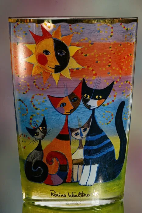 Goebel - Rosina Wachtmeister - Vase - "Momenti Di Felicità" - height 25 cm / approx. 2 kg - Glass