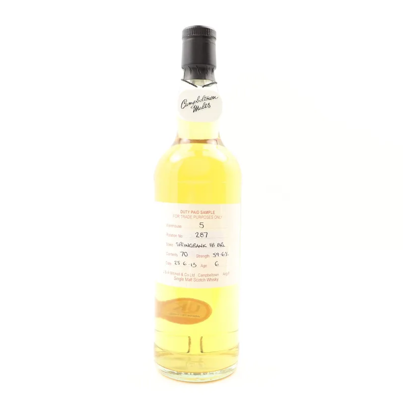 Springbank – 2013 6 Year Old Duty Paid Sample (70cl, 59.6%)