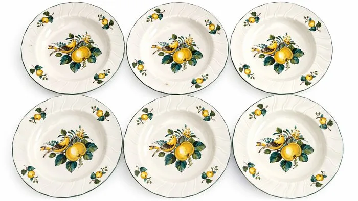 Villeroy & Boch - 6 Assiettes creuses - Table service for 6 (6) - Jamaica - Porcelain - Table service