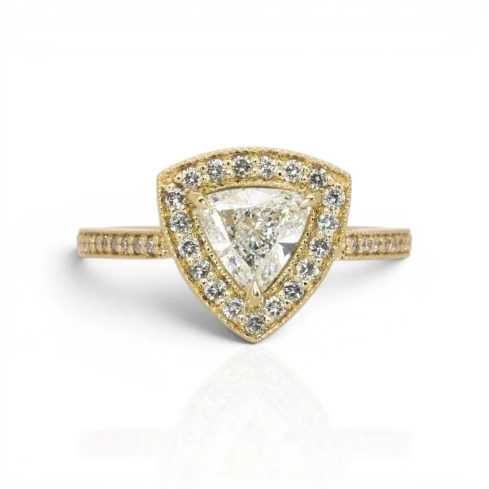 Ring - 18 kt. Yellow gold - 1.25ct. tw. Diamond (Natural) - Diamond - IGI Certified Ring