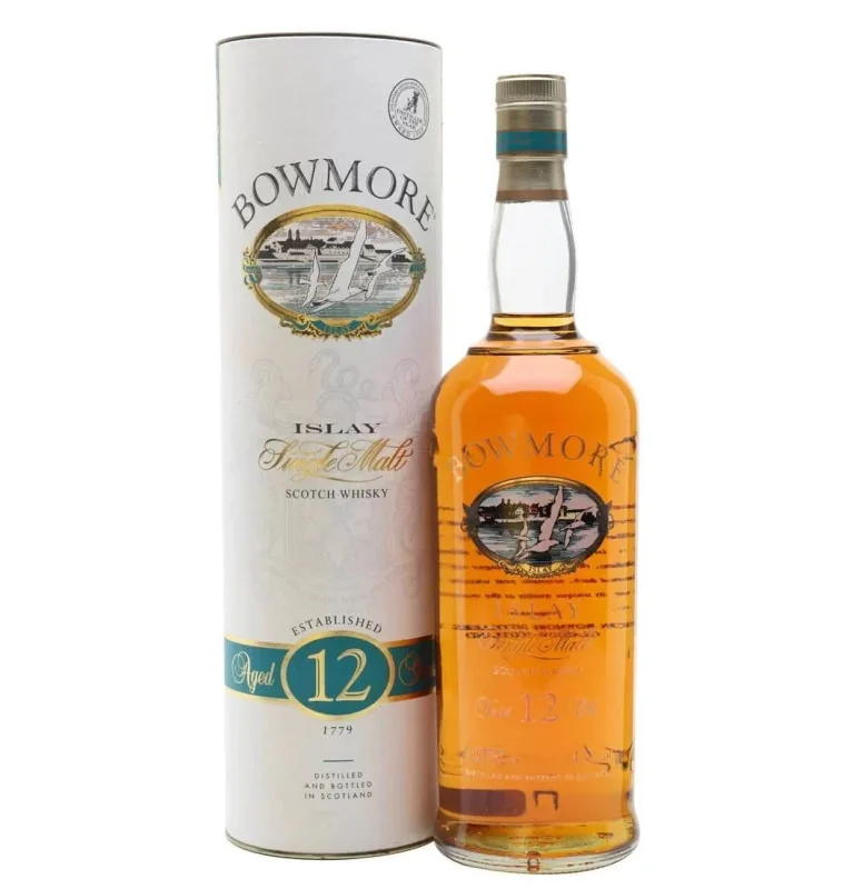 Bowmore – 12 Year Old Glass Printed Label (Bottled in 2000) 1 Litre (1L, 43%)