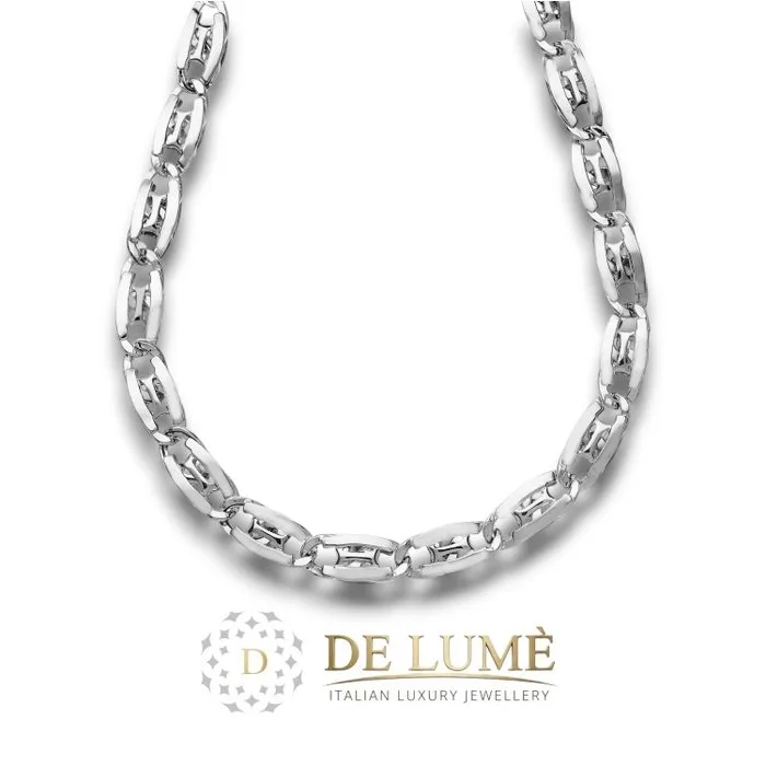 Necklace - 18 kt. White gold - Flat chain 17.9 g, 50 cm