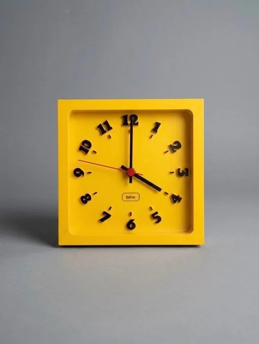 Clock - Bino - Art Deco Plastic - 1980-1990