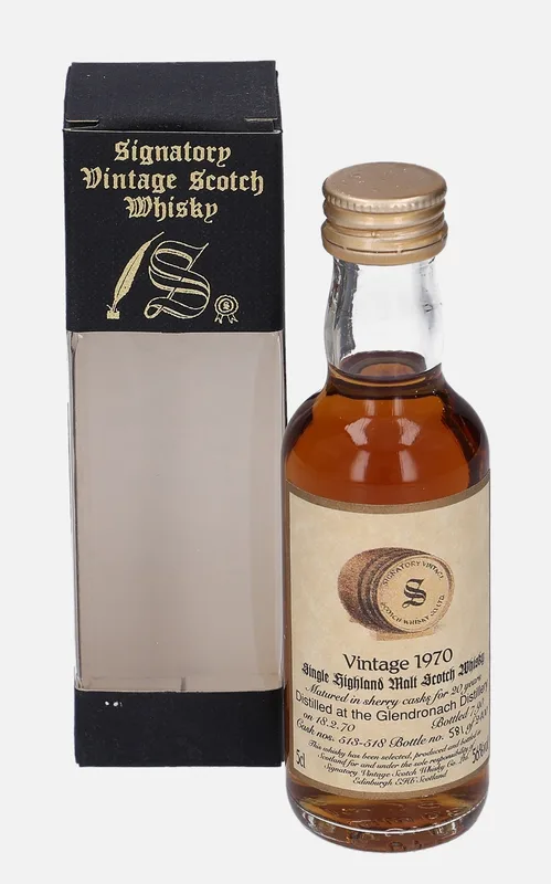 Glendronach – 1970 20 Year Old Signatory Vintage Scotch Whisky Co. Vintage Scotch Whisky