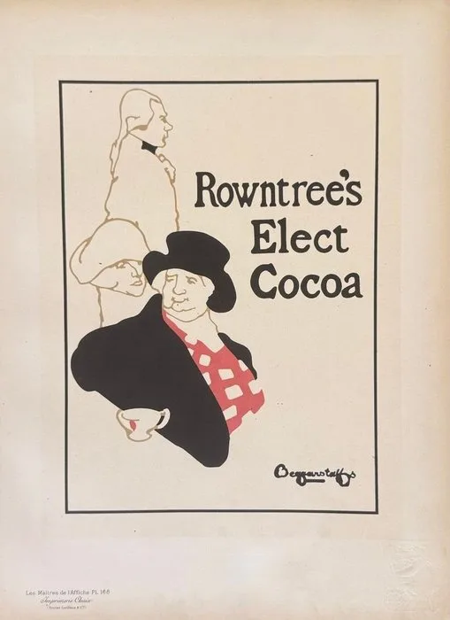 Beggarstaffs (James Pryde et William Nicholson) - Rowntree's Elect Cocoa, des « Maîtres de l'Affiche » (PL. 168) - 1890s