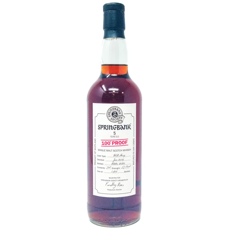 Springbank – 2019 Springbank Society 5 Year Old 100° Proof (70cl, 57.1%)