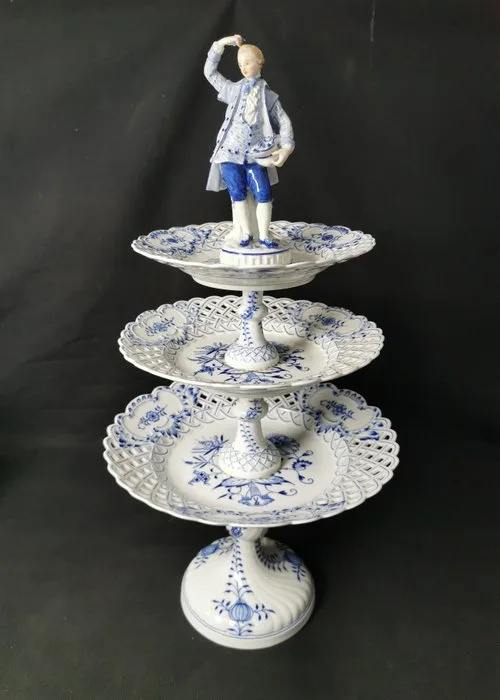 Meissen - Cipolla blu - Piatto da portata per dolce alzata - H.56cm - 1.Wahl - Centrepiece - Porcelain