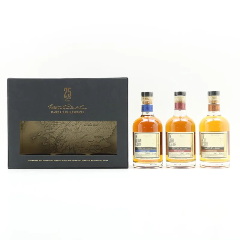 William Grant & Sons – 25 Year Old Rare Cask Reserves 3 x 35cl (35clx3, 40%)