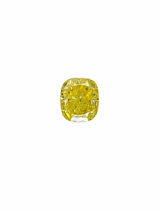 1 pcs Diamond (Natural coloured) - 1.51 ct - Round - Fancy deep Greenish Yellow - Not specified in lab report - Gemological Institute of America (GIA)