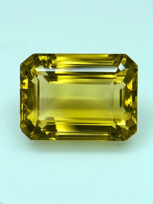 1 pcs Green, Yellow Quartz - 145.88 ct - International Colored Gemstone Association (ICA GemLab)