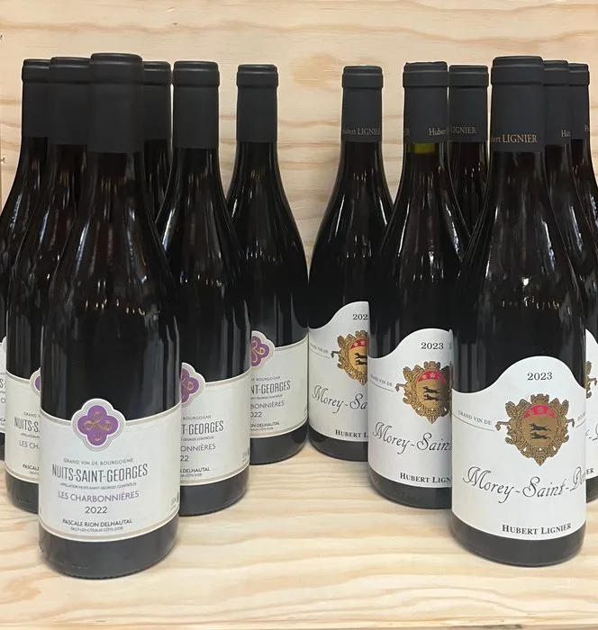 2022 x 6 Pascale Rion Delhautal Nuits Saint Georges "Les Charbonnières" & - Nuits St. Georges, Morey St. Denis, Burgundy 2023 x 6 Hubert Lignier Morey Saint Denis - 12 Bottles (0.75L)
