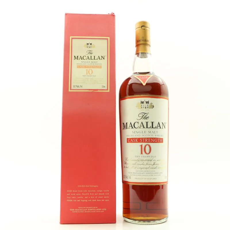 Macallan – 10 Year Old Cask Strength 1L (1litre, 58.7%)